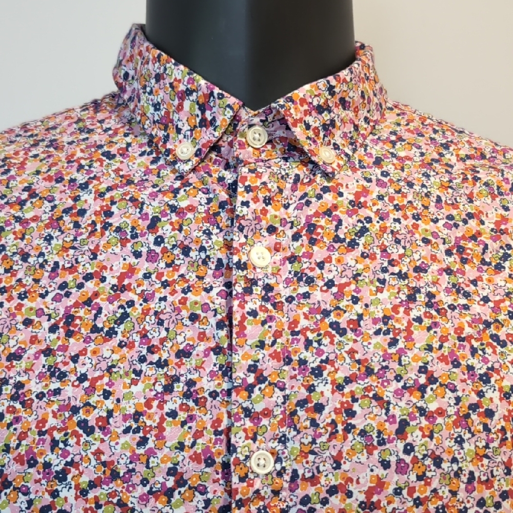 Knowledge Cotton Apparel Floral Dress Shirt